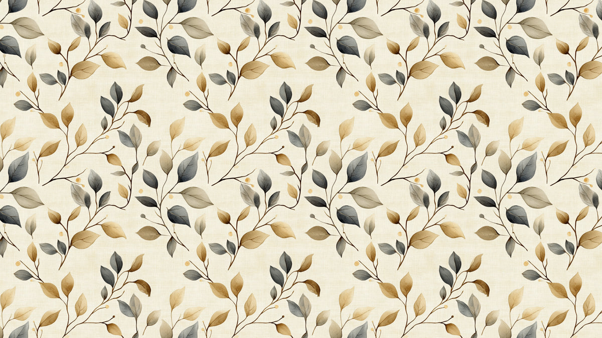 Abstract Botanical Mural Wallpaper | Warm and Cool Branches
