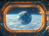 Spaceship Interior View Mural Wallpaper in Child's Room | Various Colors (Blue, Orange, etc.) of Spaceship