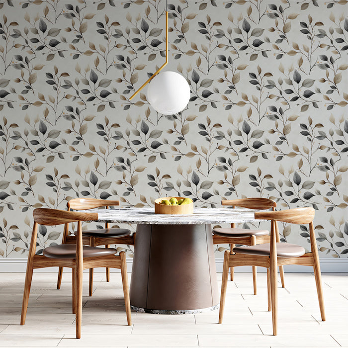 Abstract Botanical Mural Wallpaper | Subtle Neutral Branches