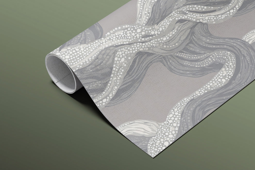 Abstract Swirl Mural Wallpaper | Serene Ribbon Texture