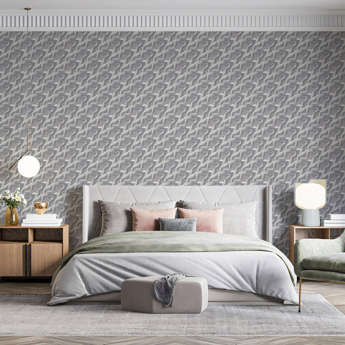 Abstract Swirl Mural Wallpaper | Subtle Gray Texture