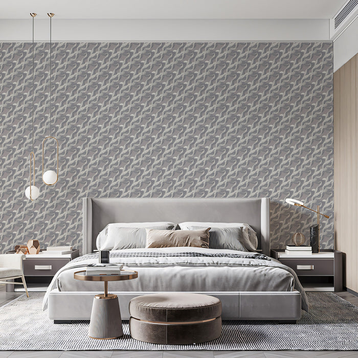 Abstract Swirl Mural Wallpaper | Subtle Gray Texture