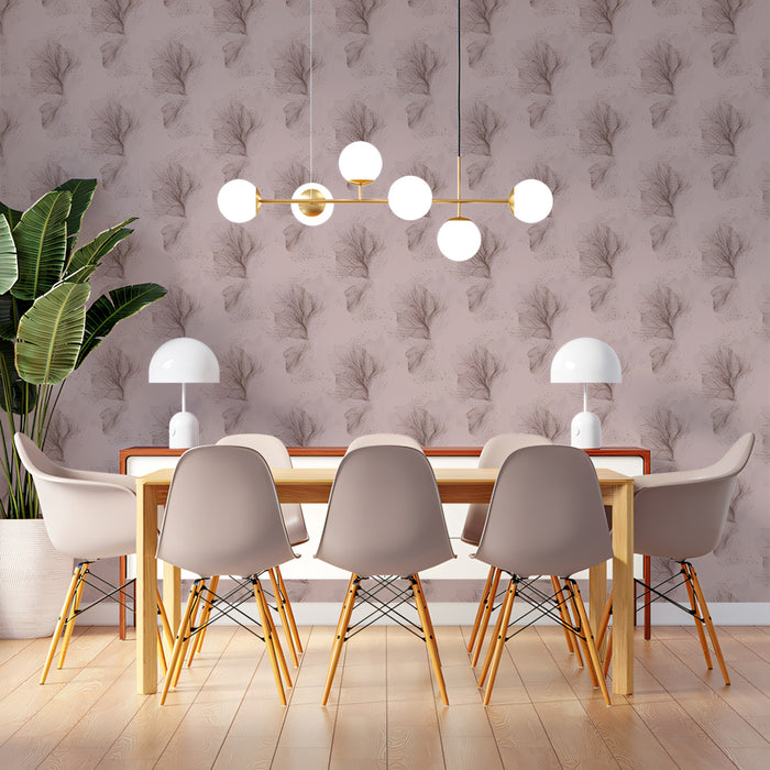 Abstract Branch Mural Wallpaper | Serene Pink Texture