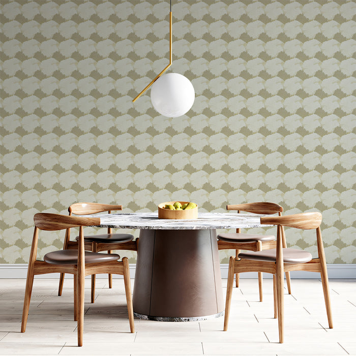 Modern Floral Mural Wallpaper | Subtle Beige Pattern
