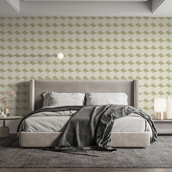 Modern Floral Mural Wallpaper | Subtle Beige Pattern