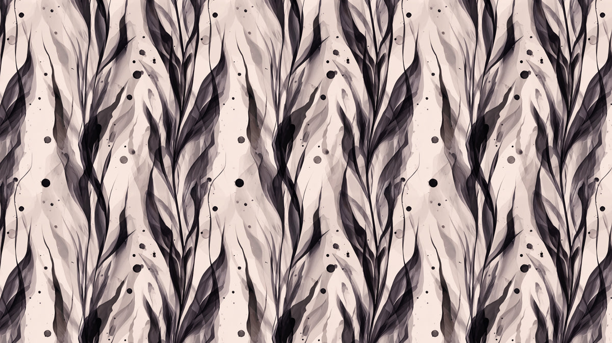 Abstract Leaf Mural Wallpaper | Modern Vertical Texture