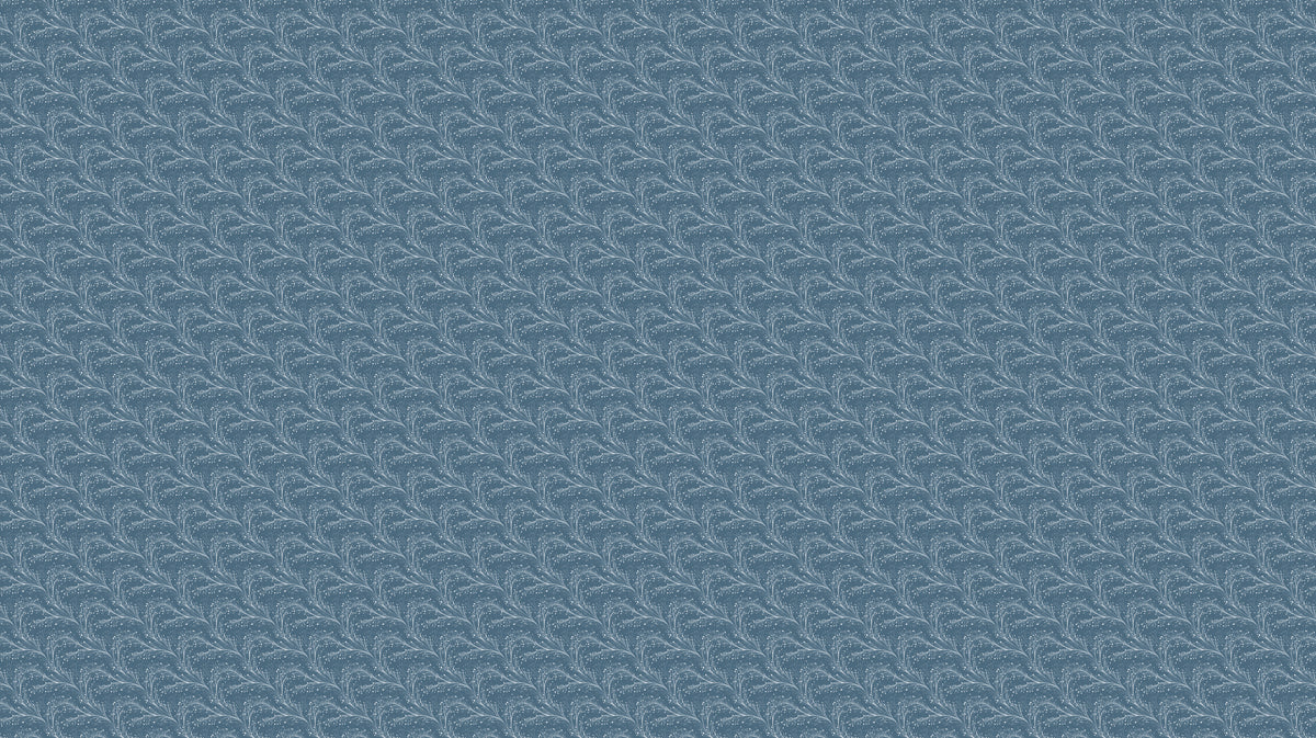 Fine Feathered Leaf Wallpaper | Deep Dusty Blue, Small-Scale, Subtle Texture