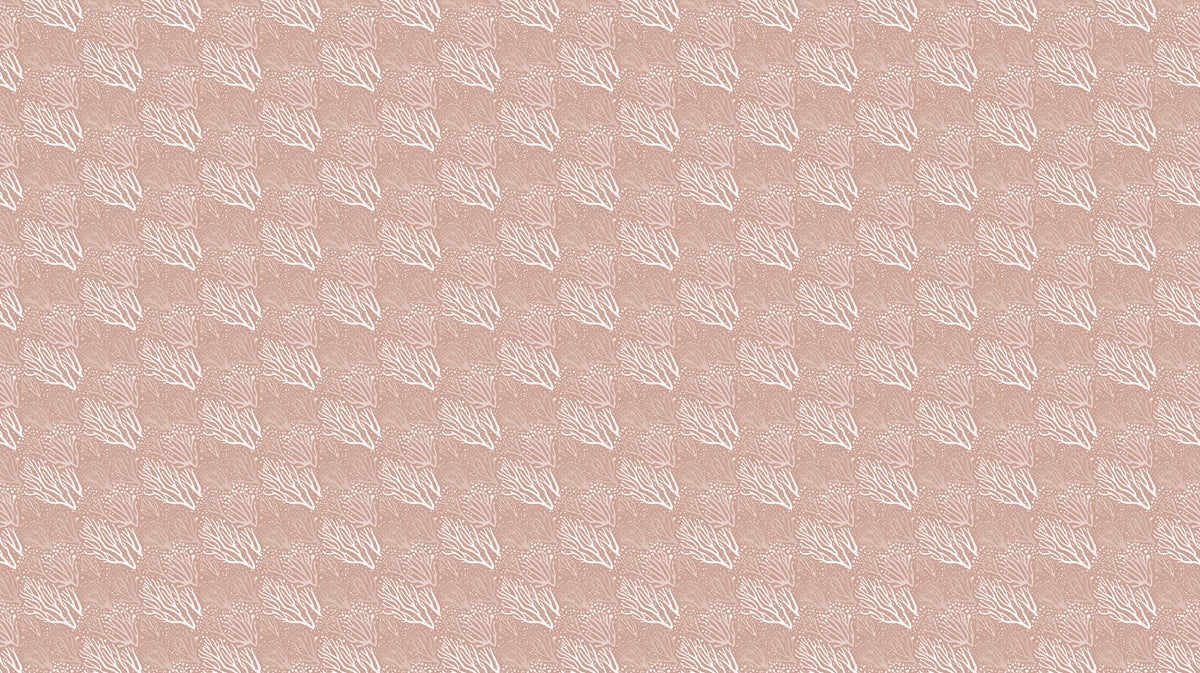 Intricate Coral Texture Wallpaper | Monochromatic Dusty Rose, Fine-Line Pattern