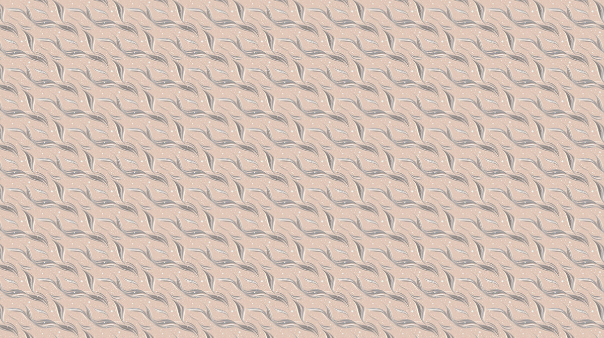 Subtle Woven Botanical Wallpaper | Small-Scale Texture, Dusty Rose & Gray