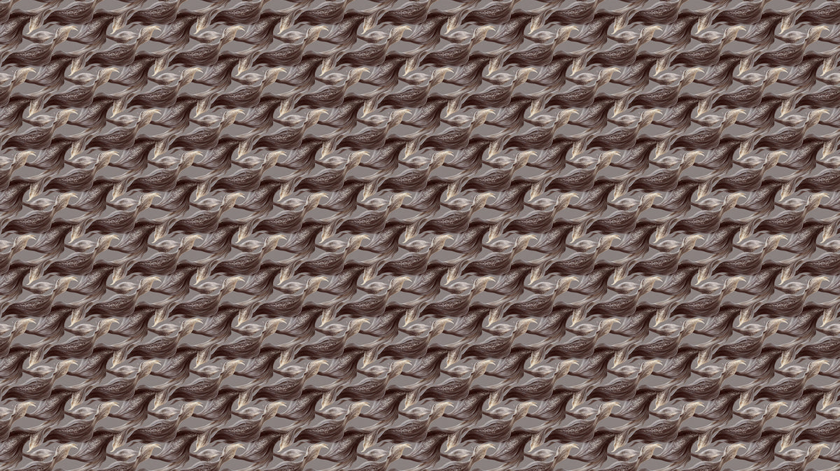 Micro Wavy Leaf Texture Wallpaper | Dense Mocha & Taupe, Organic Weave Effect