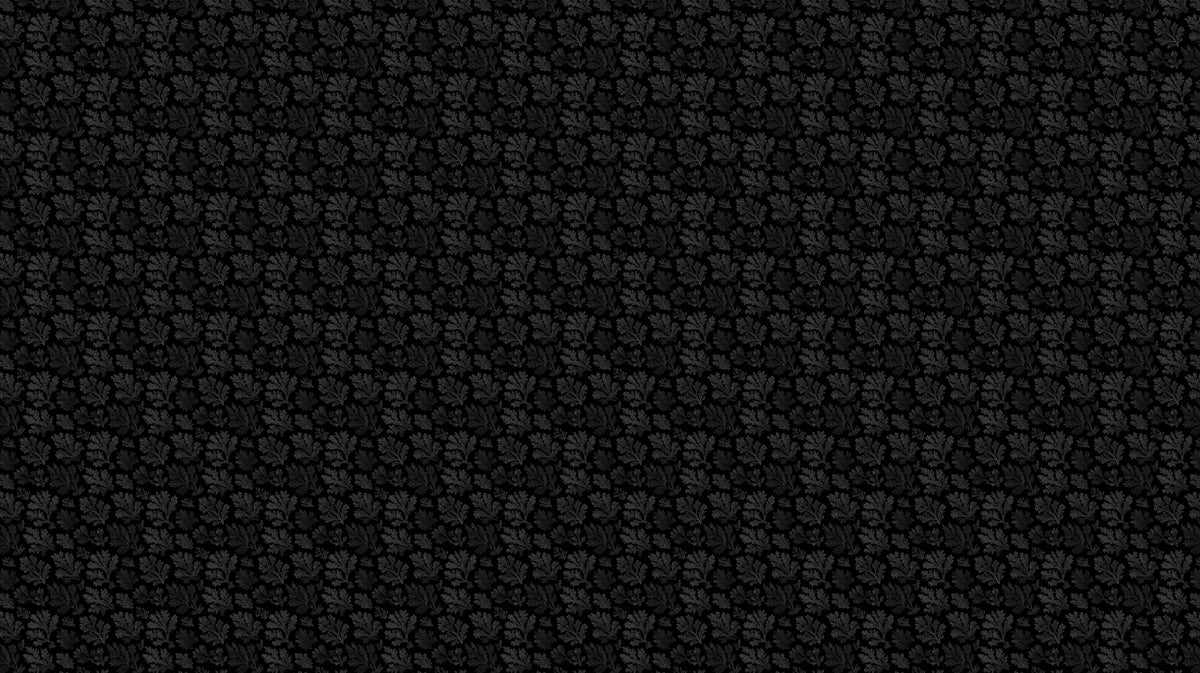 Tonal Black Floral Texture Wallpaper | Micro Damask, Subtle, High-Density Repeat