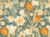Vintage Floral Wallpaper in Bedroom | Various Colors (Pink, Yellow, Green, etc.) of Flowers