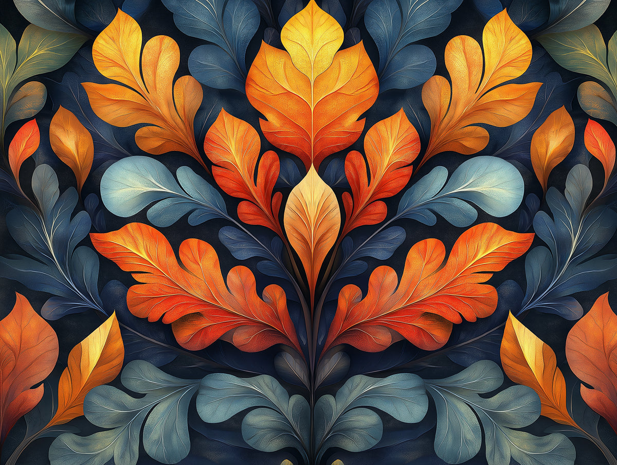 Giant Tulip Mural Wallpaper in Living Room | Various Colors (Orange, Green, etc.) of Tulip