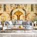 Botanical Arch Wallpaper in Living Room | Various Colors (Green, Brown, Beige, etc.) of Botanical Arch
