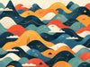 Cloudy Sunset Wallpaper in Living Room | Various Colors (Orange, Green, Blue, etc.) of Sunset