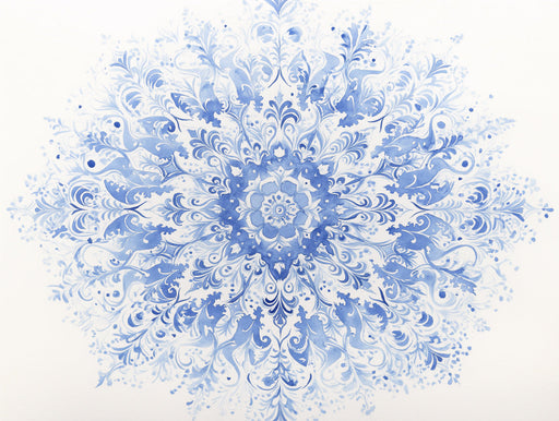 Blue Floral Pattern Wallpaper in Bedroom | Various Colors (Blue, White, etc.) of Flowers