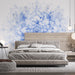 Blue Floral Pattern Wallpaper in Bedroom | Various Colors (Blue, White, etc.) of Flowers