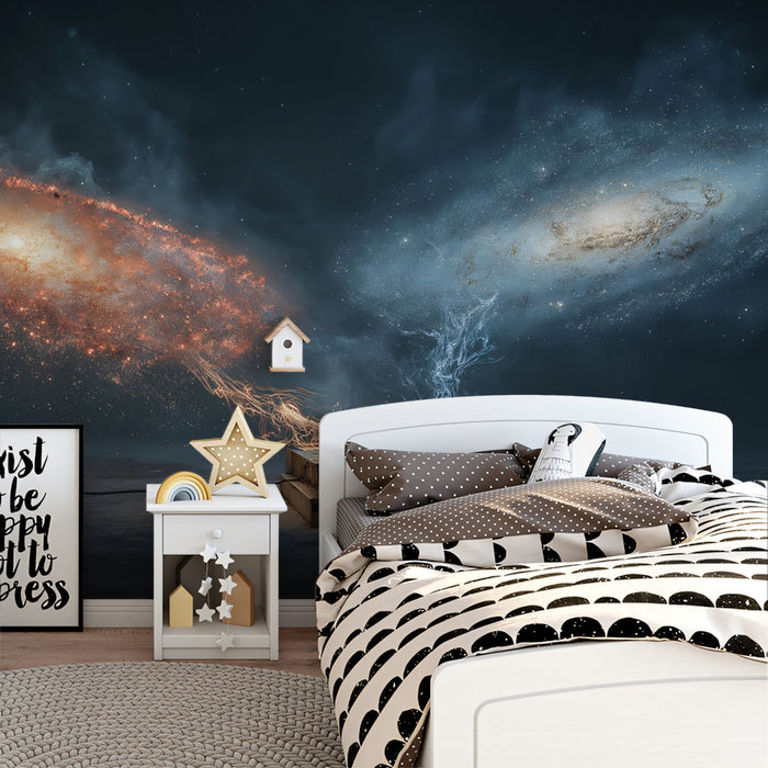 Galaxies of Creation Conceptual Mural Wallpaper | Book of Genesis, Cosmic Dualism, Sci-Fi Fantasy
