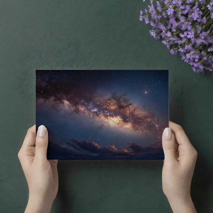 Milky Way Panorama Above Clouds Mural Wallpaper | Celestial Arch, Night Sky Drama, Grounded Perspective