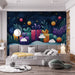 Gift and Night Sky Mural Wallpaper in Bedroom | Various Colors (Blue, Purple, Green, etc.) of Gift and Night Sky