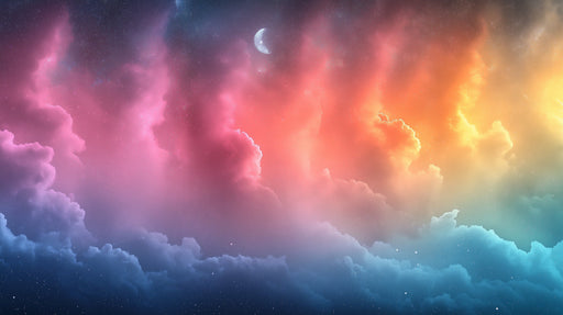 Cosmic Clouds Mural Wallpaper in Bedroom | Various Colors (Pink, Orange, Purple, etc.) of Clouds