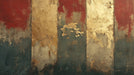 Black and Gold Panel Mural Wallpaper in Living Room | Black and Gold Wooden Panel