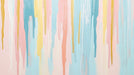 Pastel Drip Mural Wallpaper in Dining Room | Various Pastel Colors (Pink, Blue, Yellow, etc.) of Drip