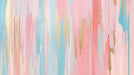 Pastel Drip Mural Wallpaper in Dining Room | Various Pastel Colors (Pink, Blue, Yellow, etc.) of Drip