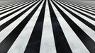 Black and White Stripe Mural Wallpaper in Bedroom | Black and White Stripe
