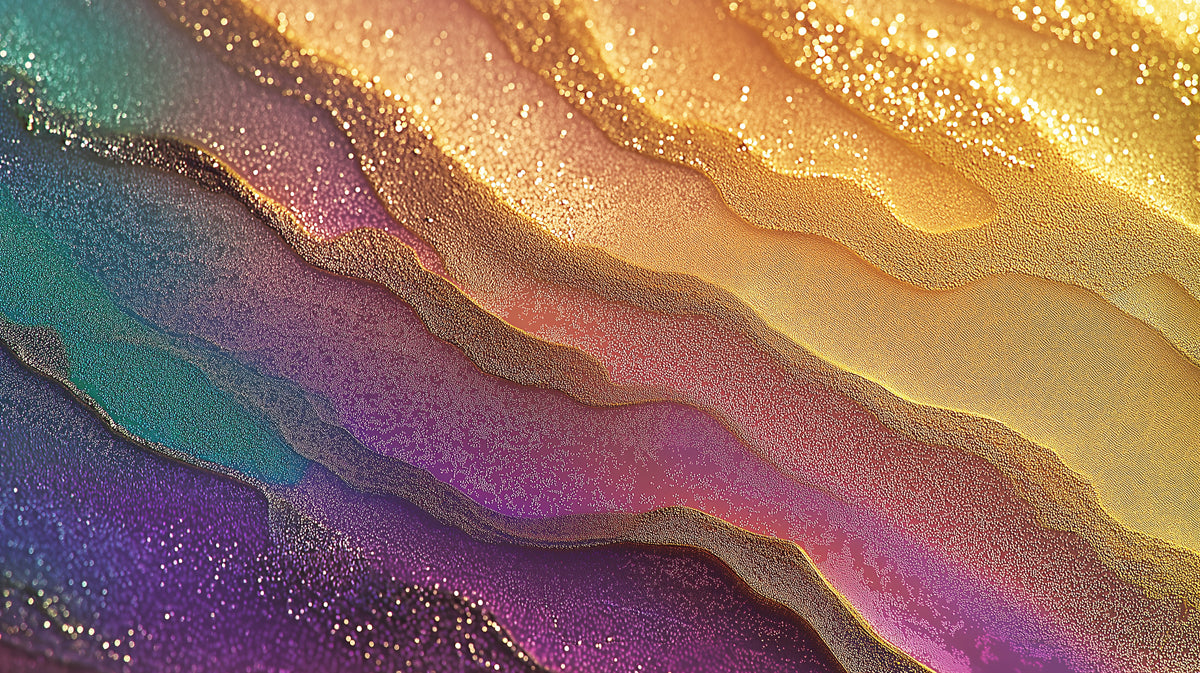 Colorful Abstract Mural Wallpaper in Living Room | Various Colors (Purple, Pink, Blue, etc.) of Fluid