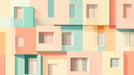 Colorful Building Facade Mural Wallpaper in Caf¨¦ Area | Various Colors (Orange, Green, etc.) of Building