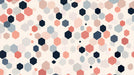 Hexagonal Pattern Mural Wallpaper in Cafe | Various Pastel Colors of Hexagonal Patterns