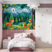Forest and Animals Mural Wallpaper in Bedroom | Various Colors (Green, Orange, etc.) of Forest and Animals 