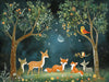 Forest and Animals Mural Wallpaper in Nursery | Various Colors (Green, Brown, etc.) of Forest and Animals