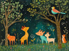 Forest and Animals Mural Wallpaper in Nursery | Various Colors (Green, Brown, etc.) of Forest and Animals