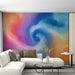 Colorful Swirl Mural Wallpaper in Office| Various Colors (Orange, Blue, Purple, etc.) of Colorful Swirls