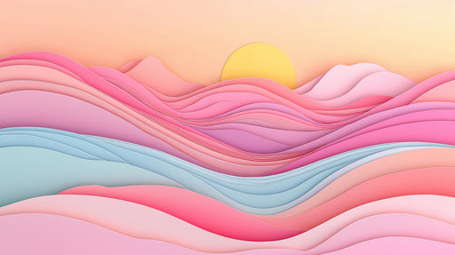 Sunset and Waves| Various Colors (Pink, Orange, etc.) of Sunset and Waves