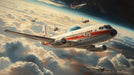 Vintage Airplanes in Space Mural Wallpaper in Room | Various Colors (Brown, Red, etc.) of Vintage Airplanes