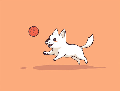 Basketball - playing Dog Mural Wallpaper