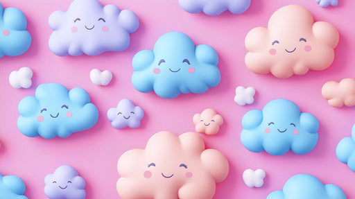 Smiling Cloud Mural Wallpaper