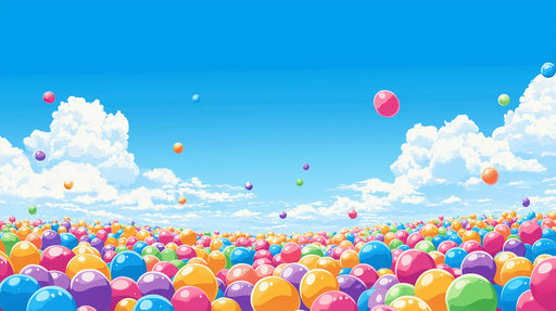 Balloon - filled Landscape Mural Wallpaper