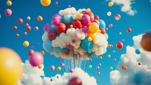 Balloon - filled Cloud Mural Wallpaper