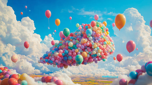 Balloon - cloud Mural Wallpaper