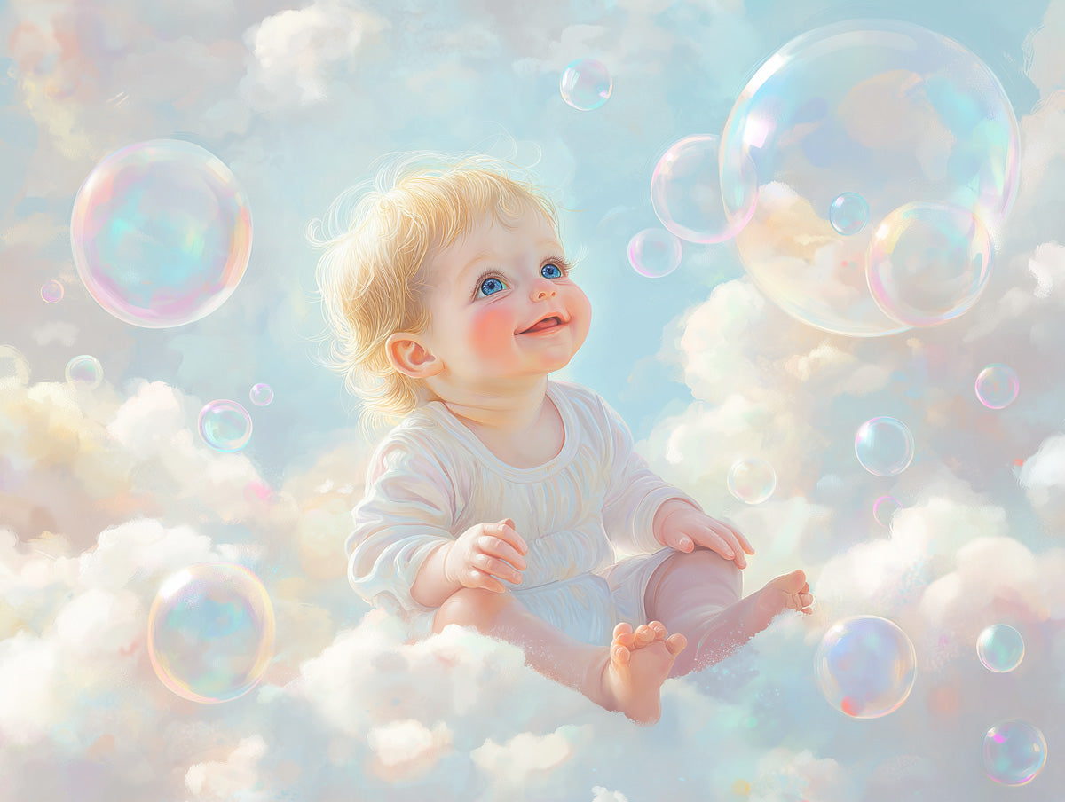 Bubbly Baby Mural Wallpaper