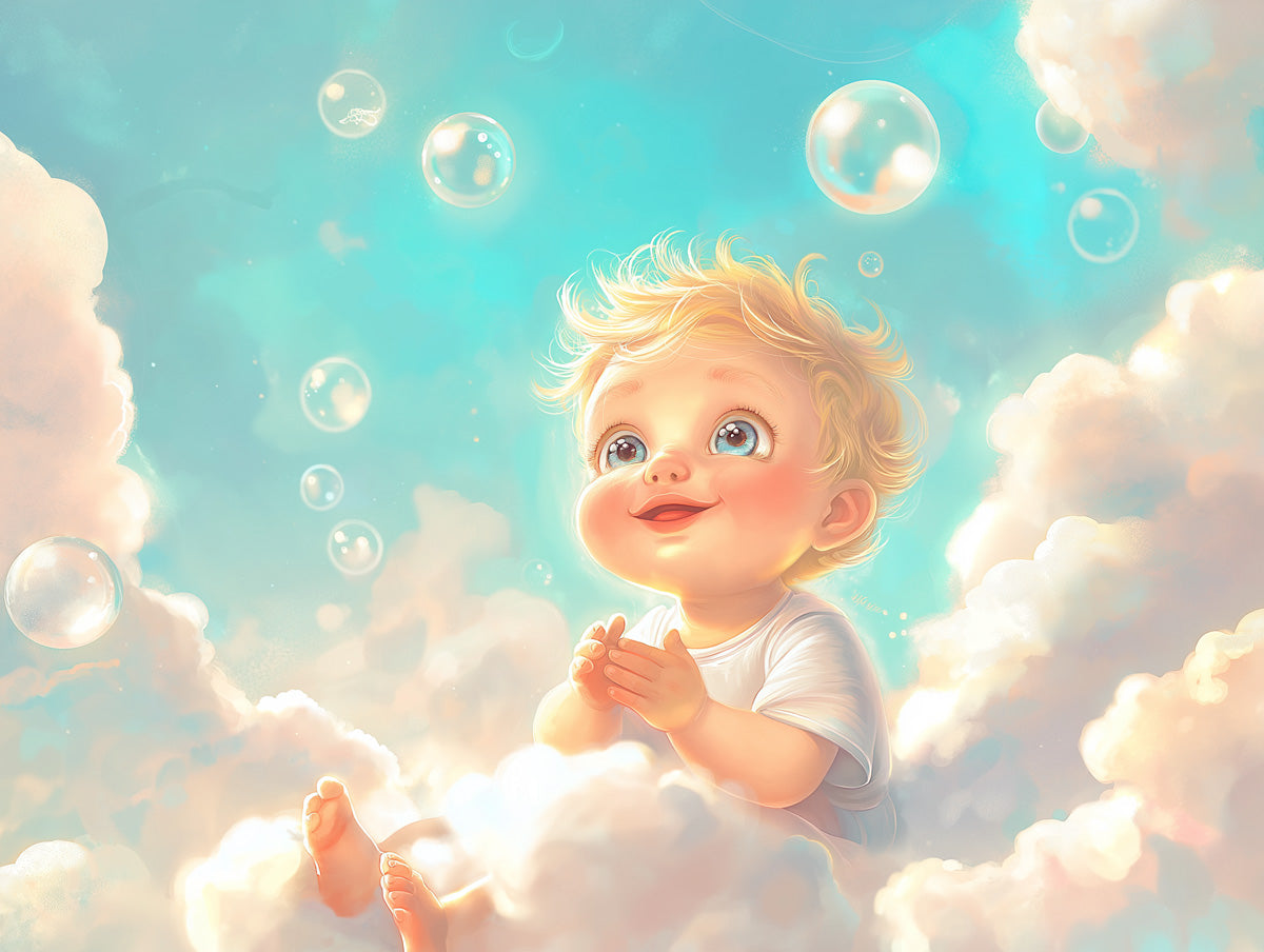 Bubbly Baby Mural Wallpaper