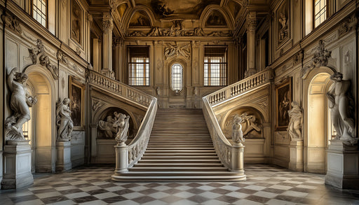 Baroque - Inspired Palace Mural Wallpaper | Gold, Brown, Cream