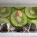 Kiwi Paradise Mural Wallpaper | Green, Yellow, Brown