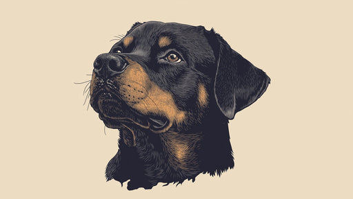 Rottweiler Resilience Mural Wallpaper | Black, Brown, Beige
