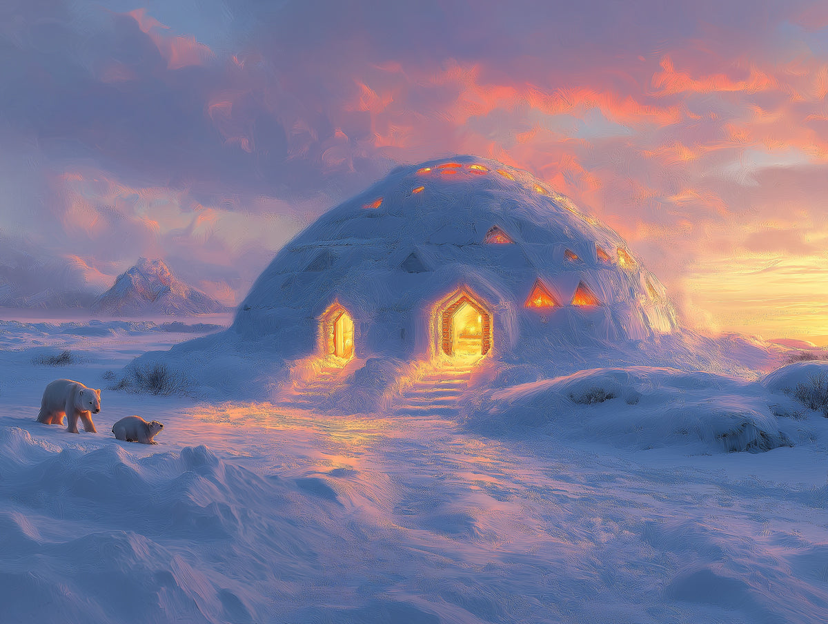 Igloo Dreamscape Mural Wallpaper