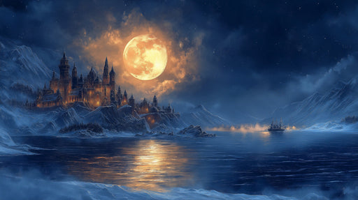 Moonlit Castle Mural Wallpaper